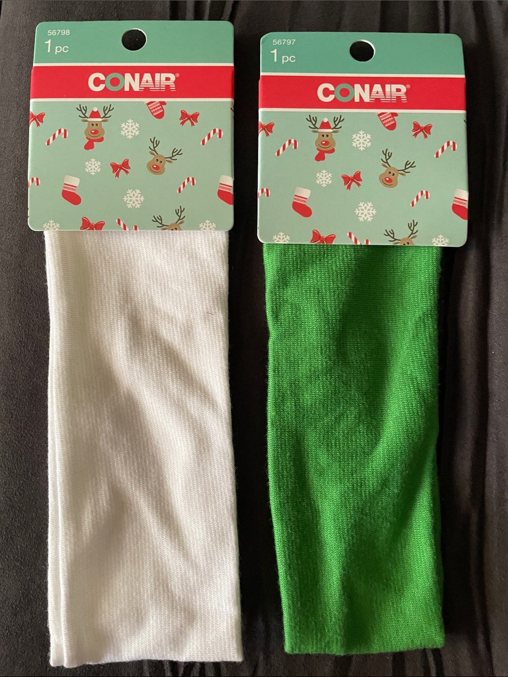 Conair Headband hair accessories - White & Green Holiday Pack New